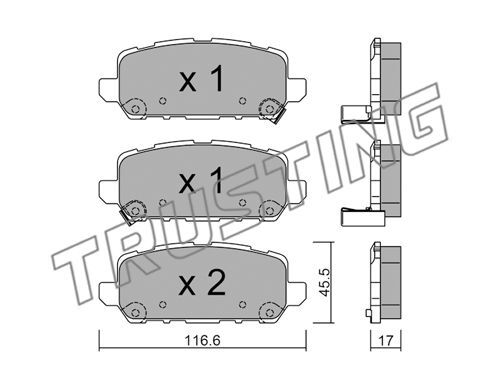 Set placute frana,frana disc