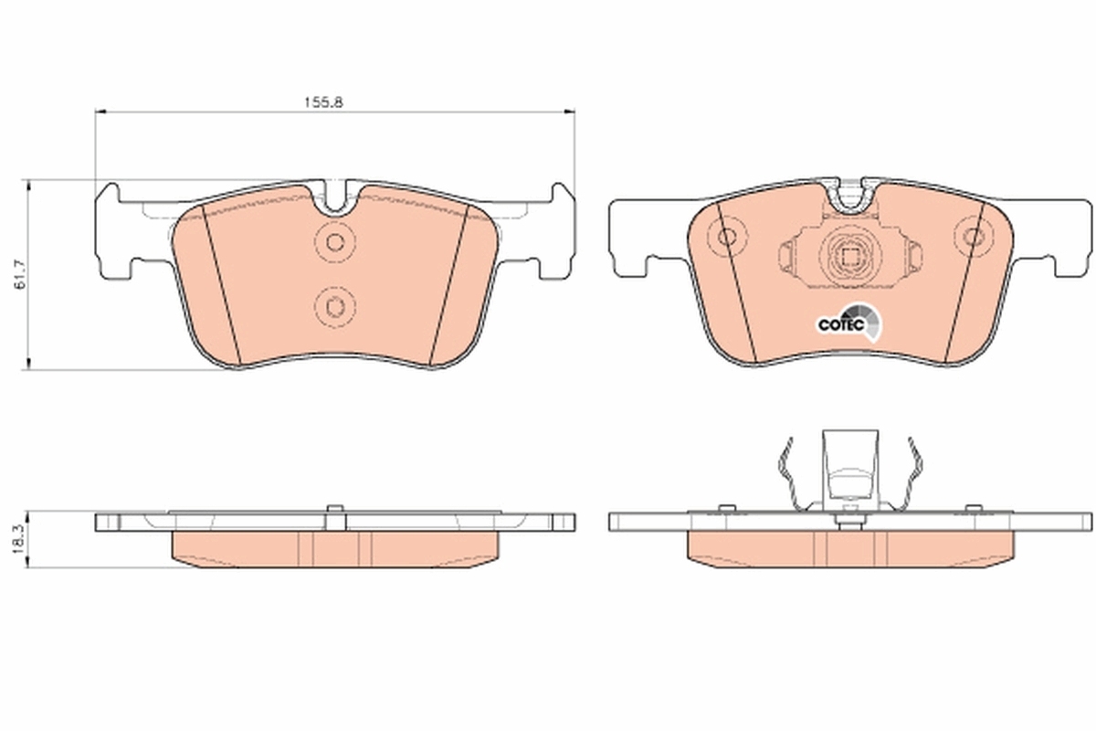 Set placute frana fata