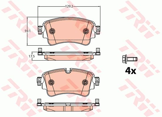 Set placute frana spate