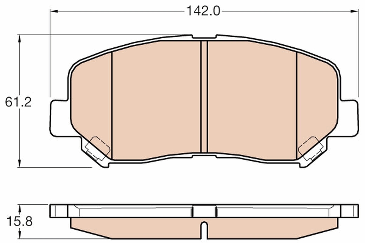 Set placute frana fata