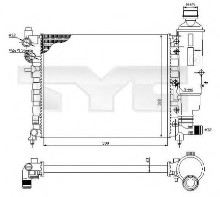 Radiator racire motor