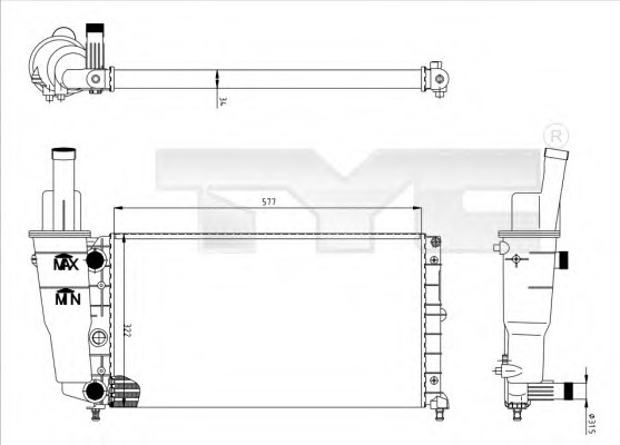 Radiator racire motor