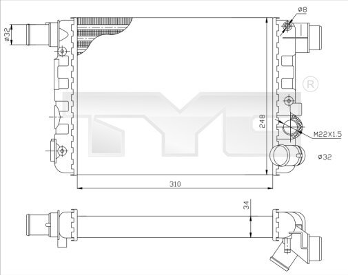 Radiator racire motor