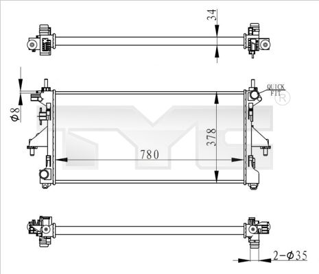 Radiator racire motor