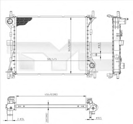 Radiator racire motor