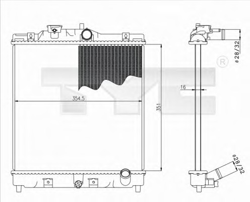 Radiator racire motor