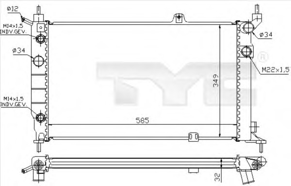 Radiator racire motor