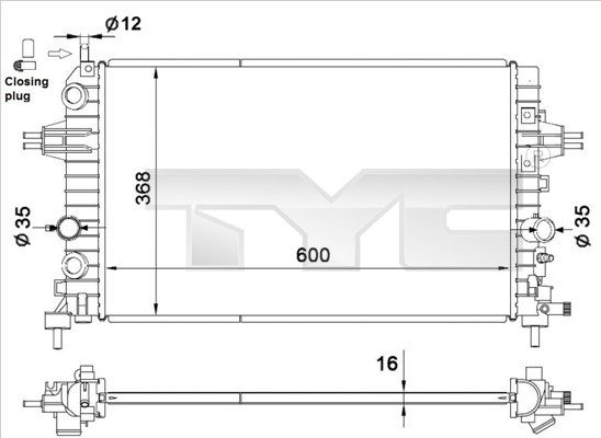 Radiator racire motor