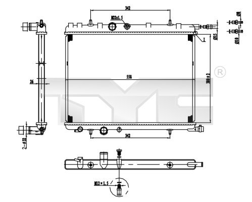 Radiator racire motor