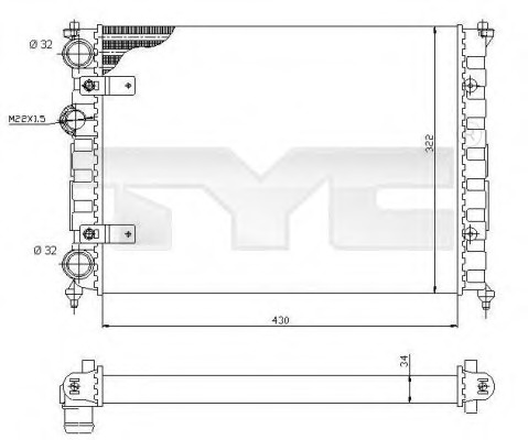 Radiator racire motor