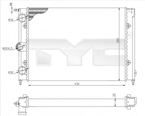 Radiator racire motor