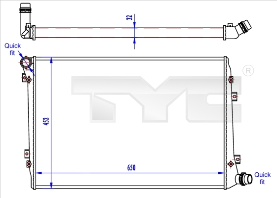 Radiator racire motor