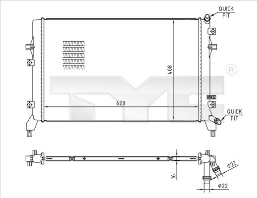 Radiator racire motor