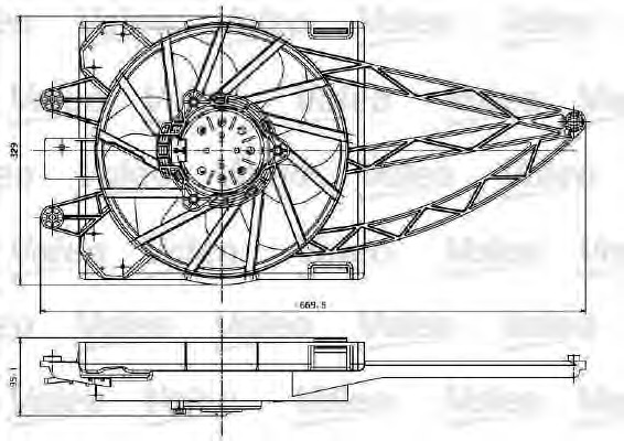 Motor electric ventilator