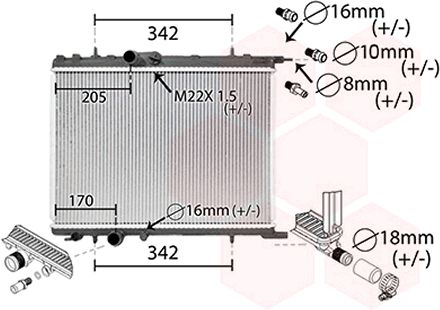 Radiator racire motor