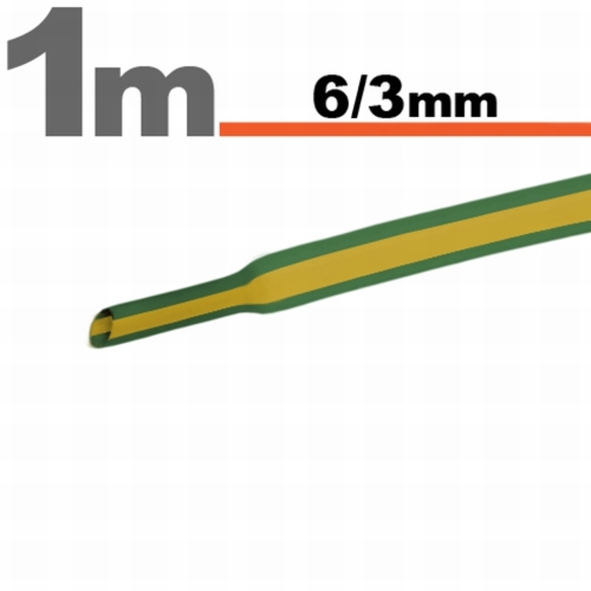 Tub termocontractibilgalben-verde • 6 / 3 mm