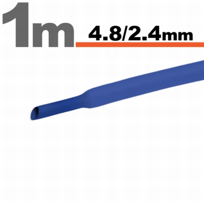 Tub termocontractibil albastru • 4,8 / 2,4 mm