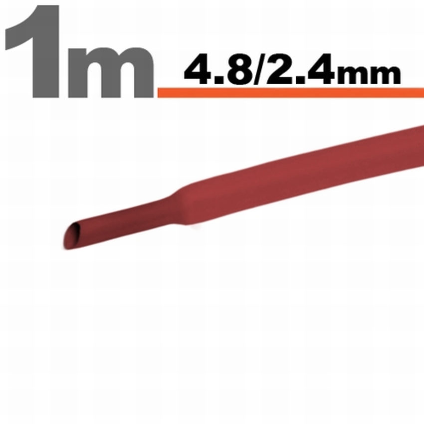 Tub termocontractibil rosu • 4,8 / 2,4 mm