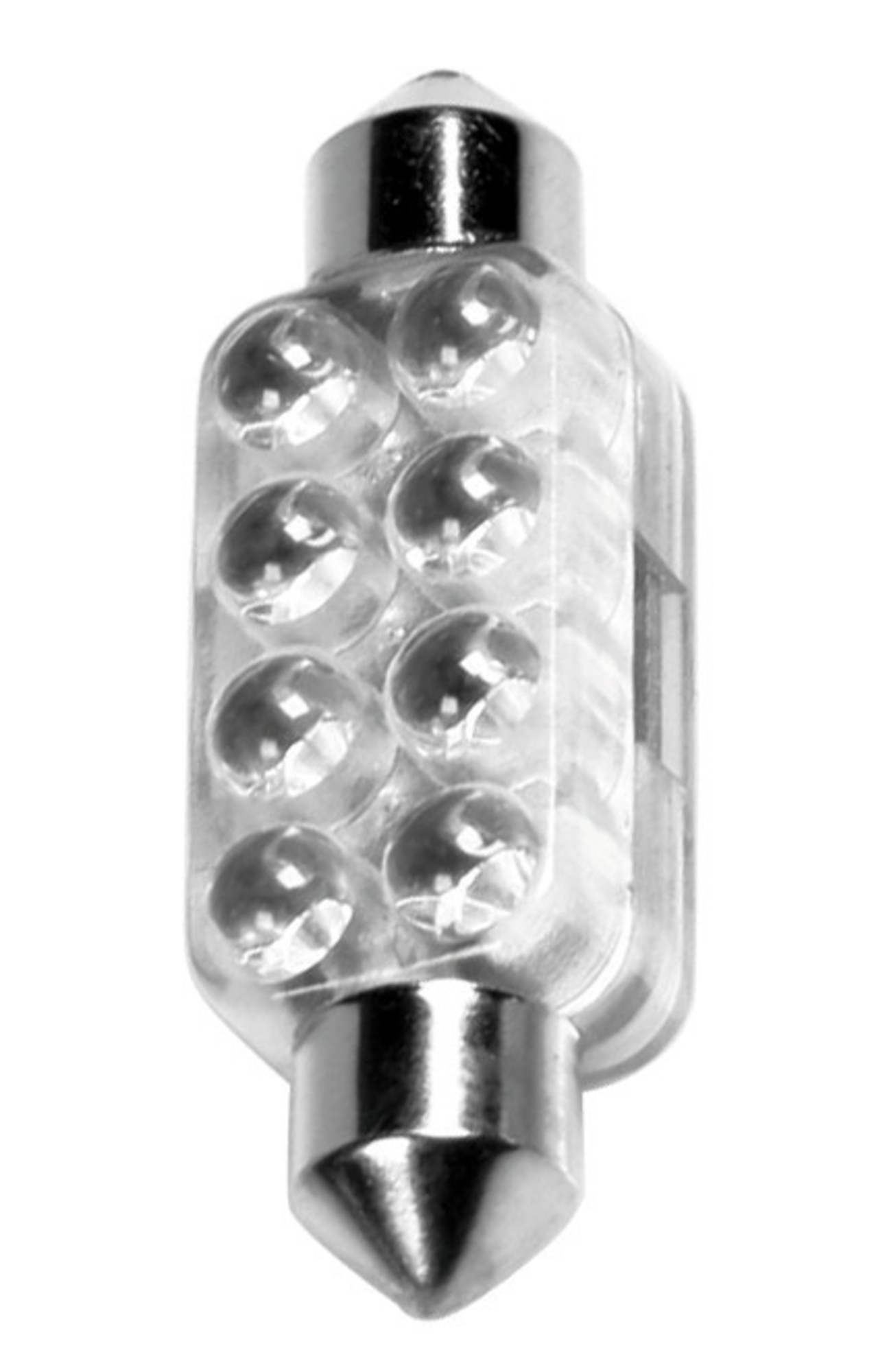 Bec tip led 12v sofit cu 8 leduri 13x44mm sv8,5-8 1buc -alb