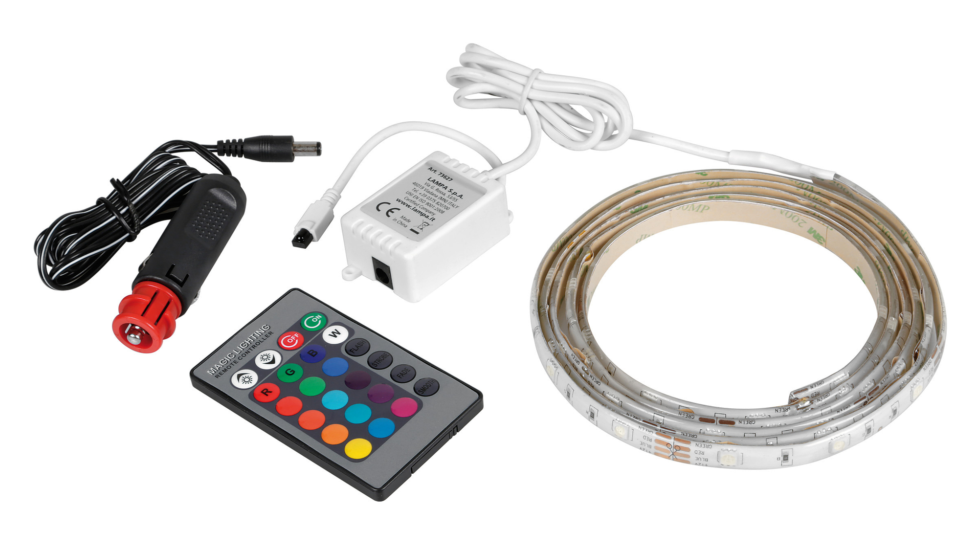 Banda led rgb cu telecomanda 12/24v - 200cm