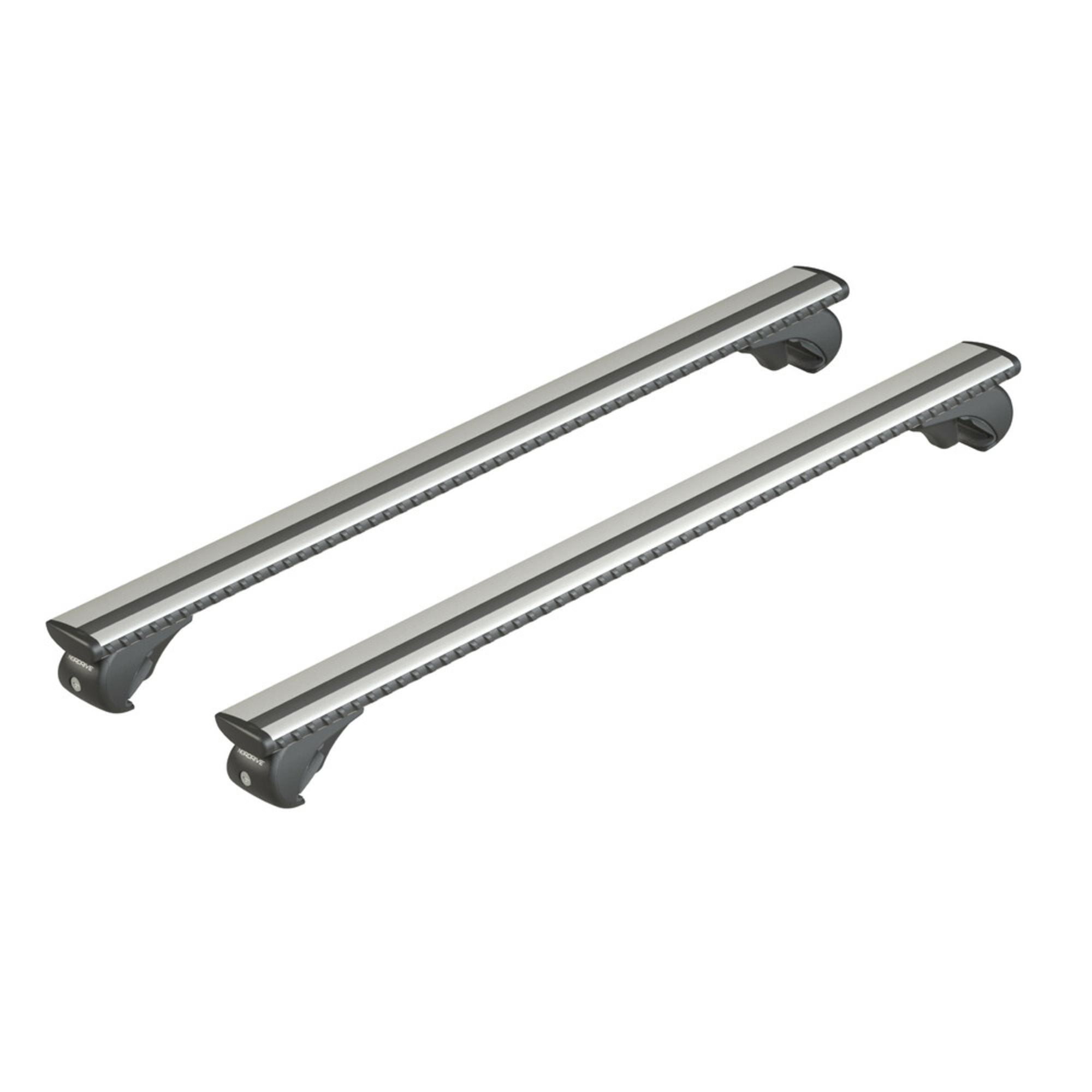 Set suporti portbagaj complet silenzio rail din aluminiu, montaj pe bare longitudinale 2buc - xl - evos ra