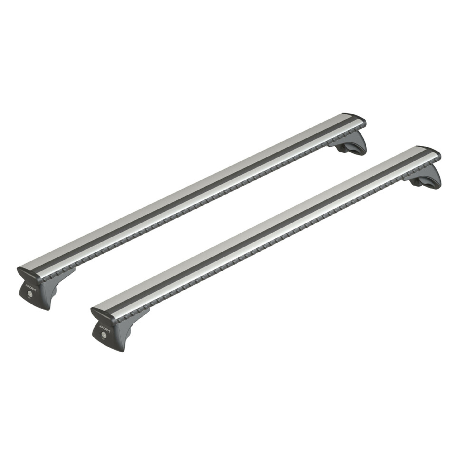 Set suporti portbagaj complet silenzio in-rail din aluminiu, montaj in sina 2buc - l - evos ia