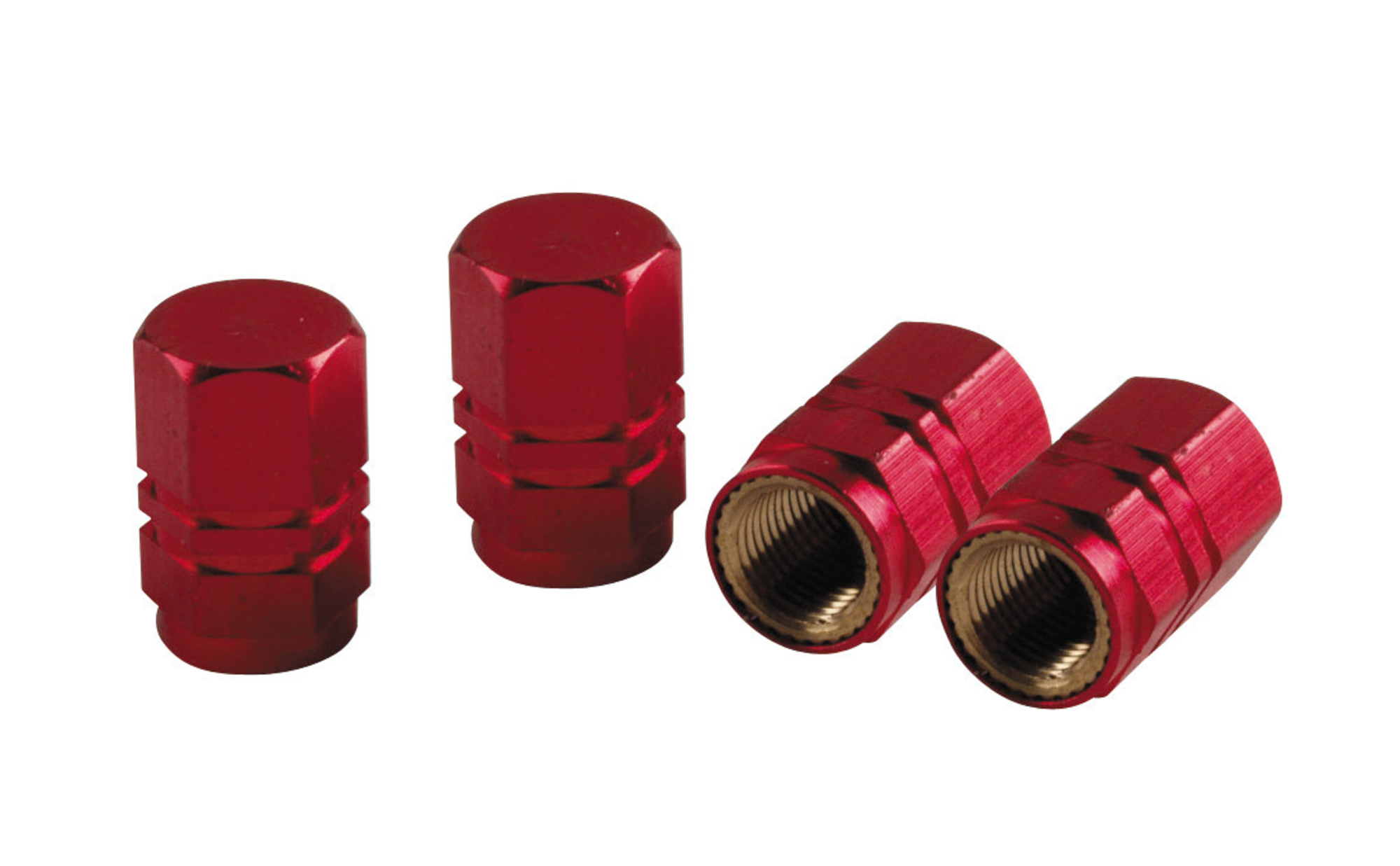 Ornamente capacele valve hexagonal 4buc - rosu