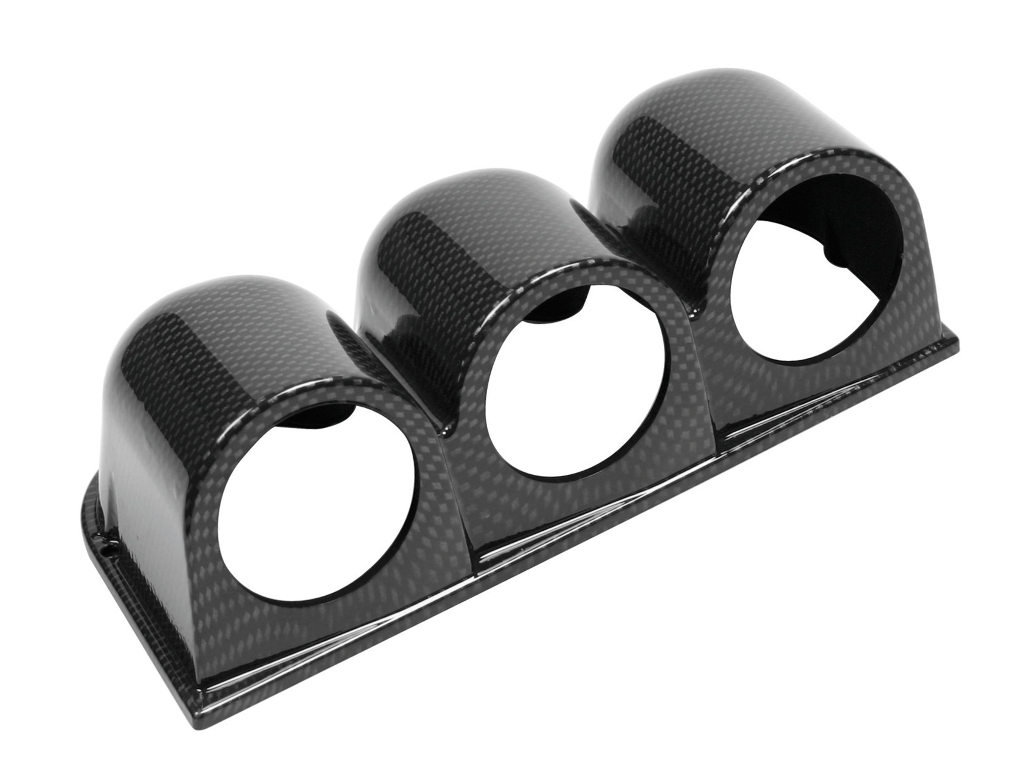 Suport 3 instrumente bord x3 (52mm) - carbon