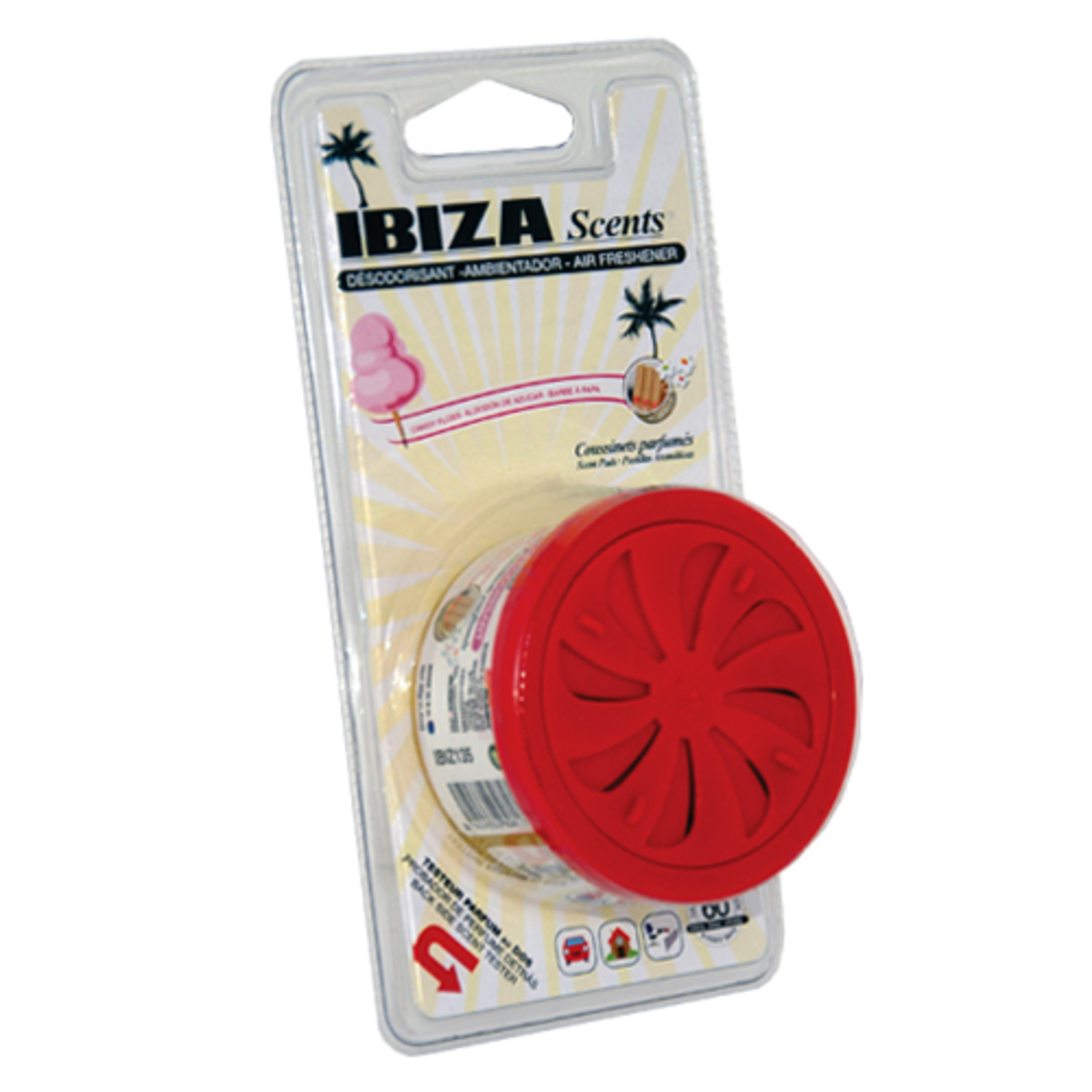 Odorizant auto ibiza scents - blister - candy floss